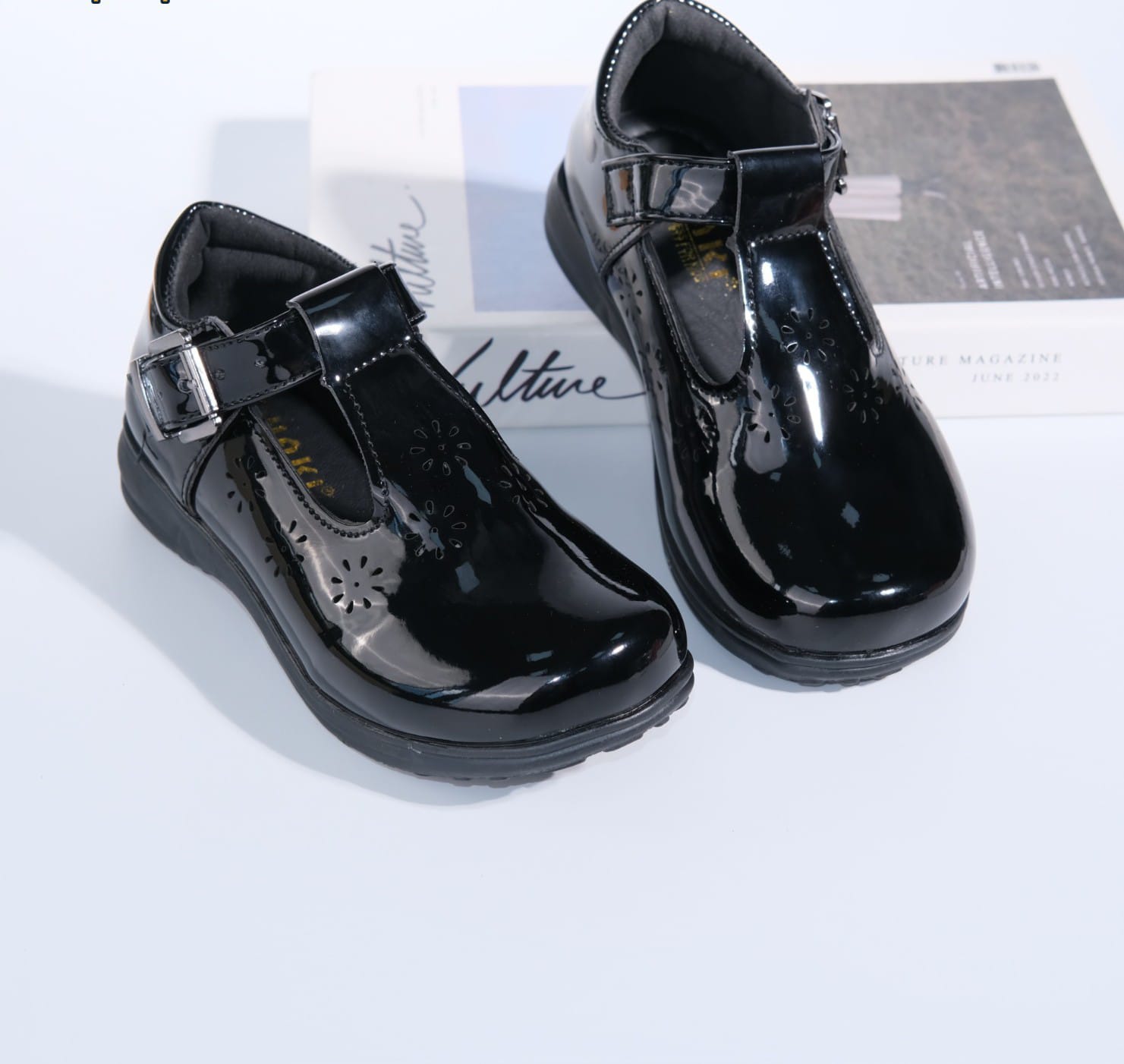 Elegant Girls' Patent T-Bar School Shoes