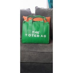 Green leather bag